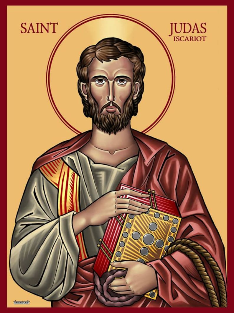 Apostoł Judasz Iskariota Był Synem Czyim Saint Judas Iscariot Pseudo religious icon Greek Orthodox | Etsy