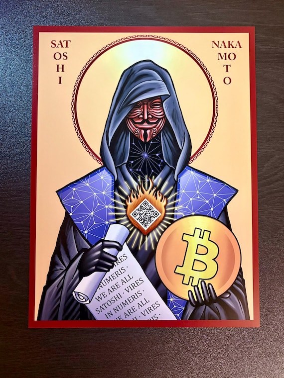 Satoshi Nakamoto Art Print: Bitcoin Crypto Orthodox Icon - Etsy