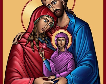 Holy Family II Art Print: Mary Magdalene, Jesus, and Sarah