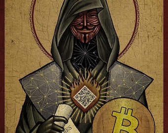 Satoshi Nakamoto Art Print: Bitcoin Crypto Orthodox Icon
