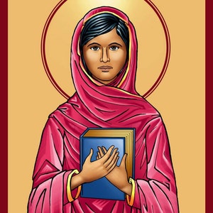 Malala Yousafzai / Art Prints / Wall Art / Artwork / Orthodox Icon / Art / Religious / Feminist Art / Malala Print / Malala Poster