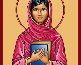 Malala Yousafzai Art Print: Orthodox Icon, Feminist Wall Art