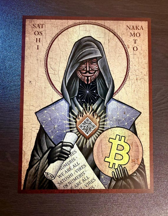 Satoshi Nakamoto Art Print: Bitcoin Crypto Orthodox Icon - Etsy