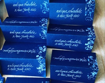 Custom Calligraphy Place Cards for weddings and other special events