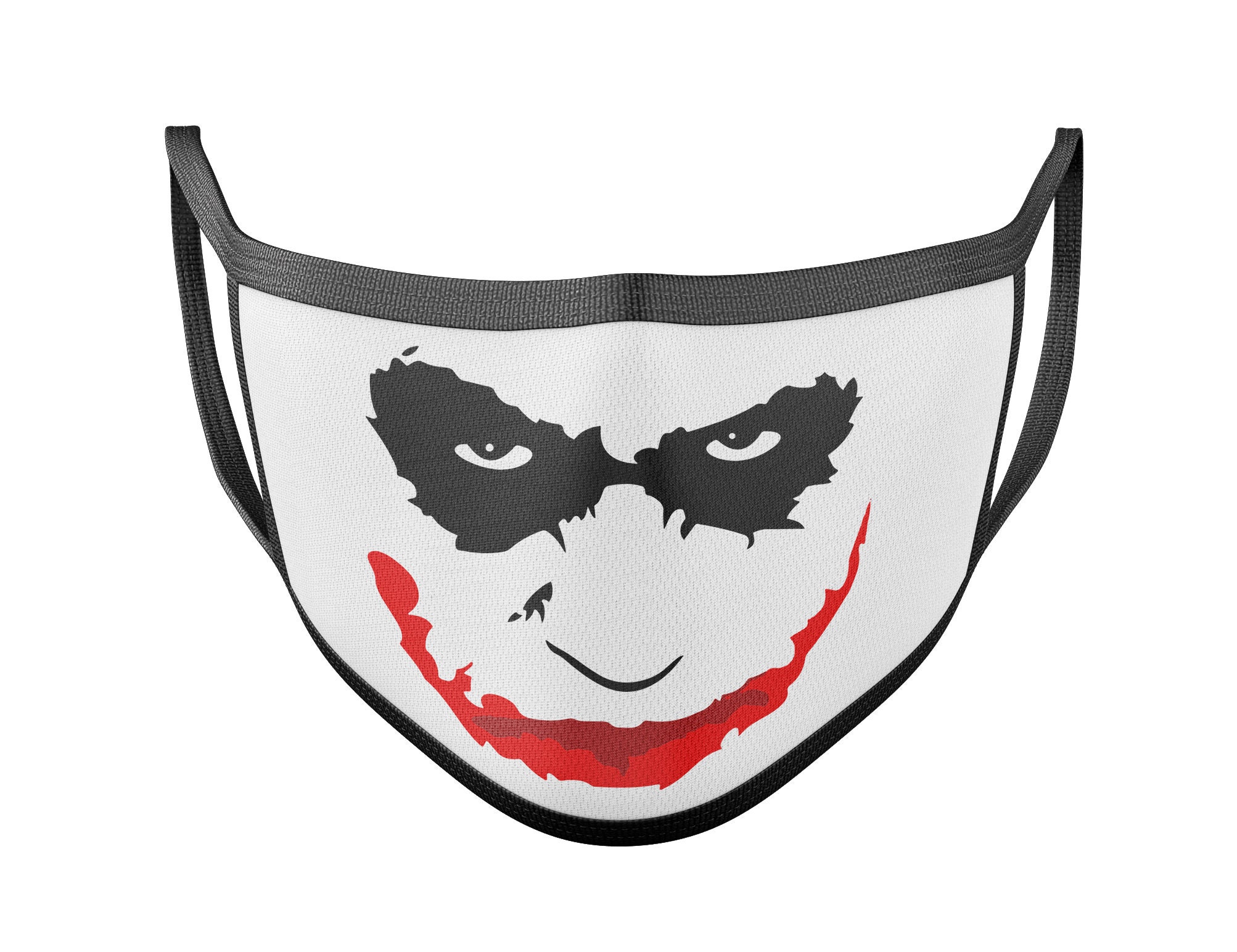 Custom Face Mask Joker Smiley Face 2layer with filter pocket Etsy