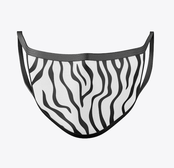 Custom Face Mask Zebra Print 2layer with filter pocket Etsy