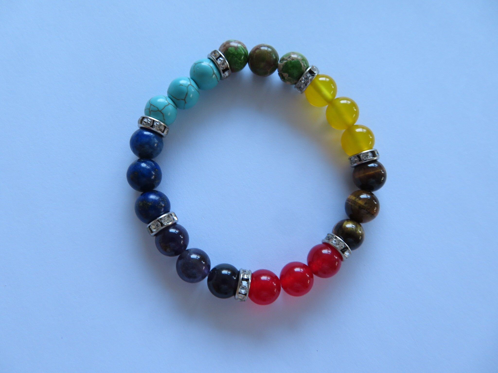 Bracelet-7 Chakra Balance Beads Jewellery coloured - Etsy