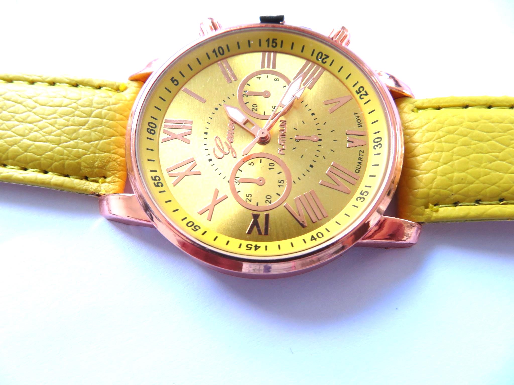 Geneva Vibrant Yellow Artistic Square Watch 51B8aKKR6-L.jpg_BO30,255,255,  main image 3