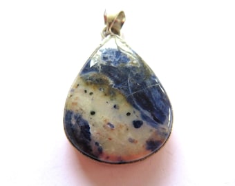 Pendant-Blue Sodalite -teardrop pendant- choice of necklace length- -jewellery-gift for her
