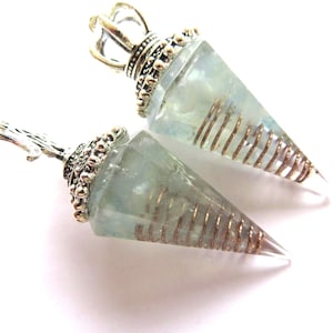 Blue Aquamarine Orgone Dowsing Pendulum
