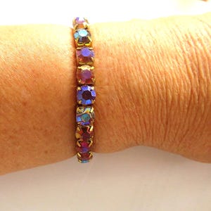 Vintage Crystal Gold Bracelet