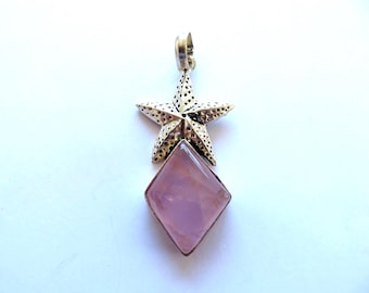 Pink Rose Quartz pendant