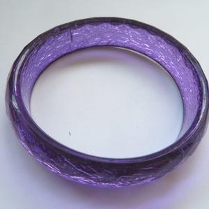 Vintage-Bracelet-Small Bangle-Vintage- Purple Acrylic Bracelet-gift