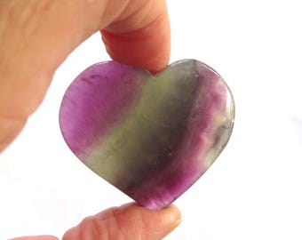 Striped Fluorite Heart