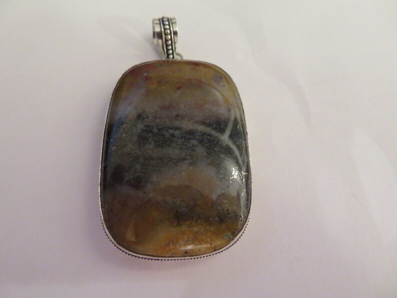 Anhänger-große rechteckige Blut Jaspis Edelstein 925 Silber | Etsy