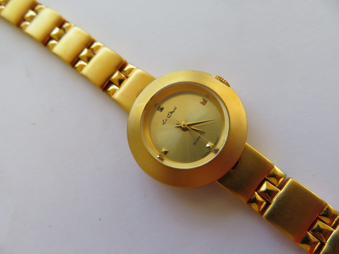 Le Chat Ladies Watch-Gold Tone-Quartz-bracelet watch-Gold | Etsy