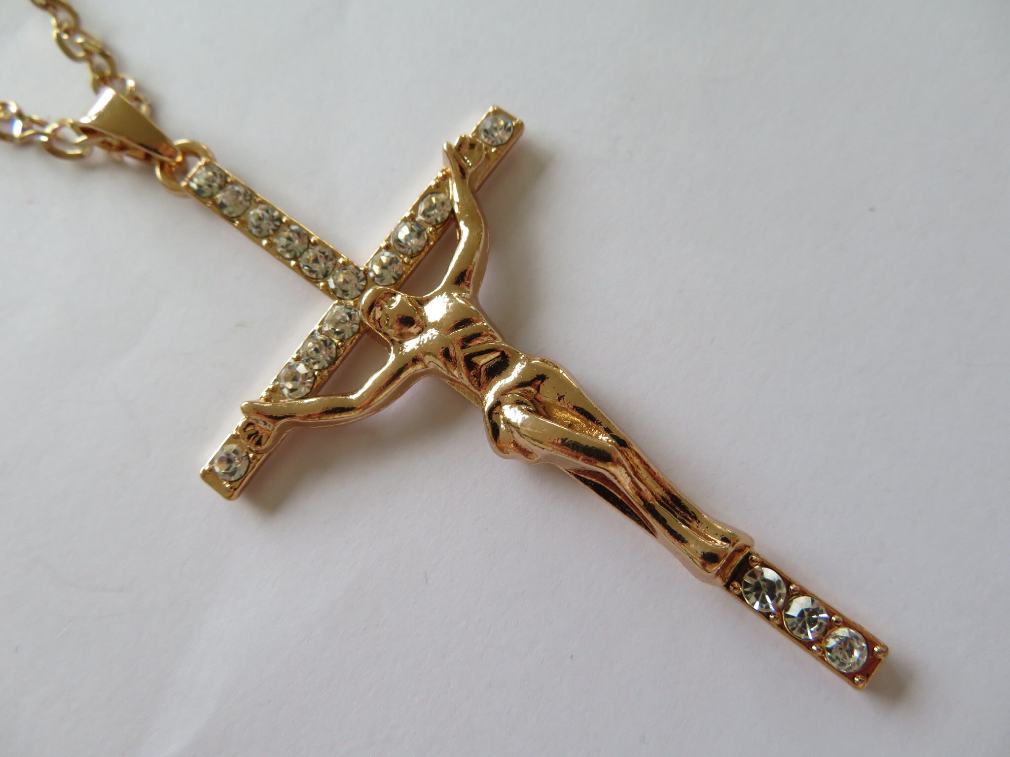Large Gold filled Cross-Crucifix 