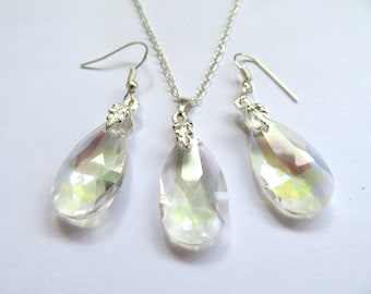 Clear Swarovski Crystal Jewellery Set