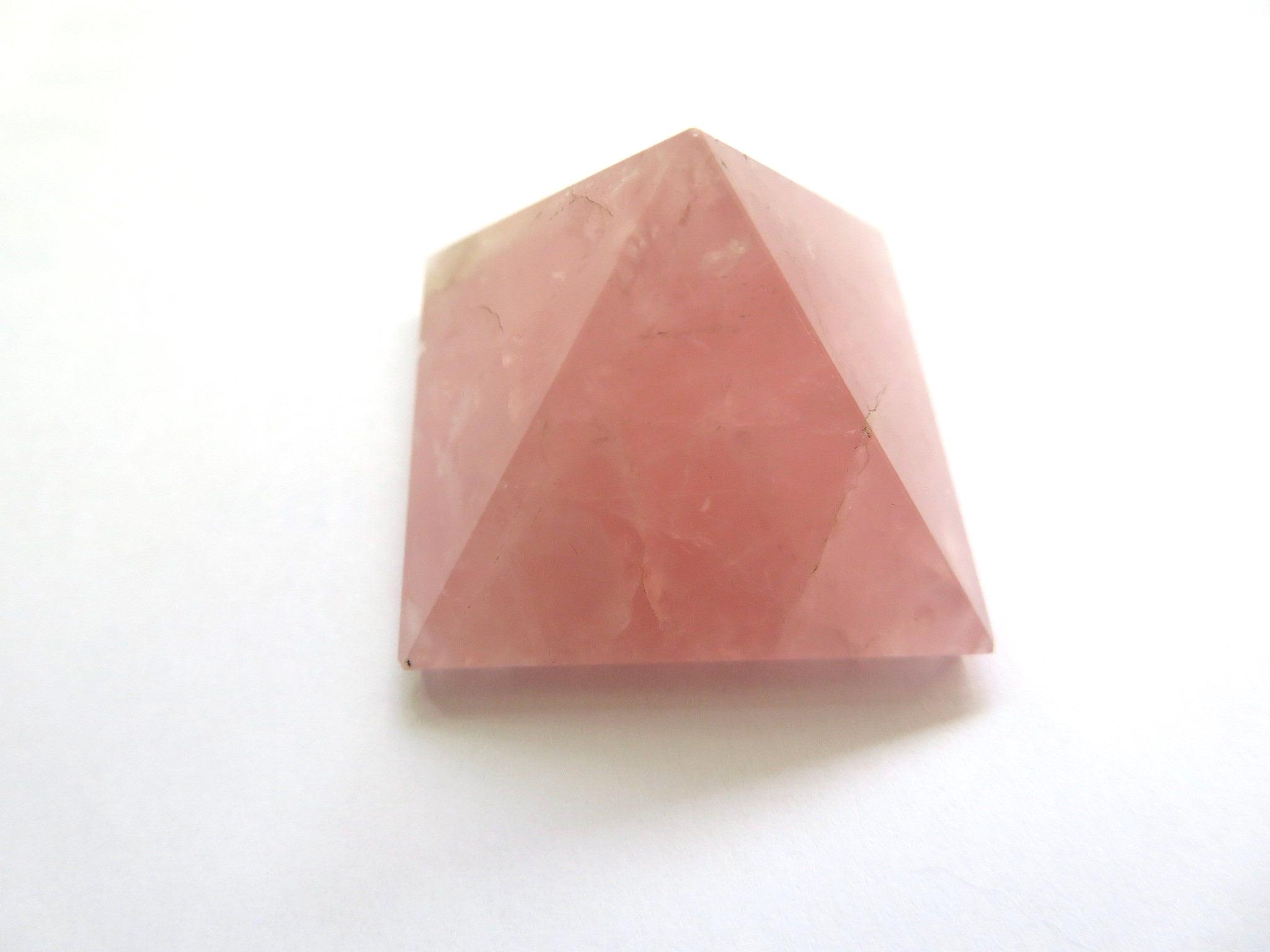 REIKI pyramid-Pink Rose Quartz -genuine gemstone-Healing  Pyramid- gift
