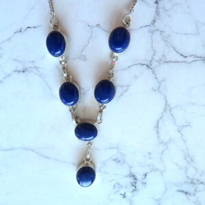Lapis Lazuli Choker Silberkette