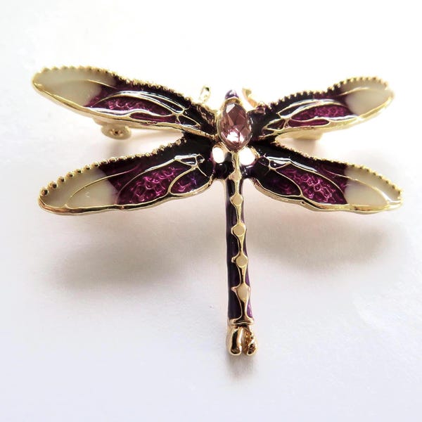 Enamel Dragonfly Brooch