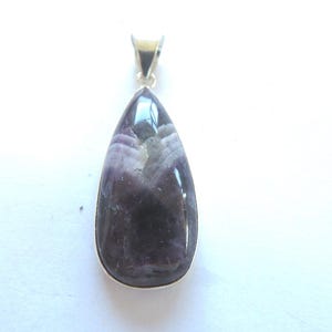 Pendant-Purple Amethyst-chevron-surrounded with 925 Silver plate bezel-gemstone -choice of silver necklace length-gift for her
