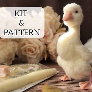 Duckling Kit, DIY Easter decor sewing pattern & matterials for the Video tutorial DIY stuffed toy pattern toy pattern