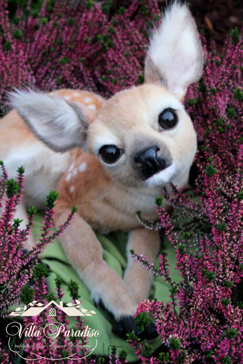 Baby Deer Animal Art Doll Realistic Animals Soft Sculpture Etsy