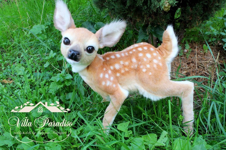 Baby Deer Animal Art Doll Realistic Animals Soft Sculpture Etsy