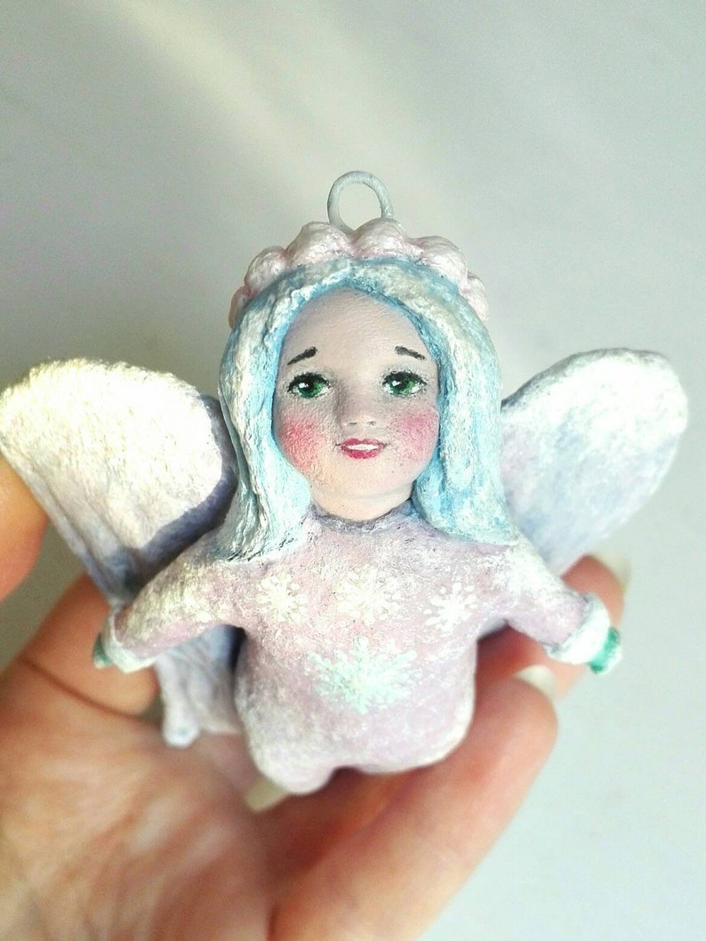 magic gift Angel ornament handmade pastel decoration collectible vintage retro style fairy figurine