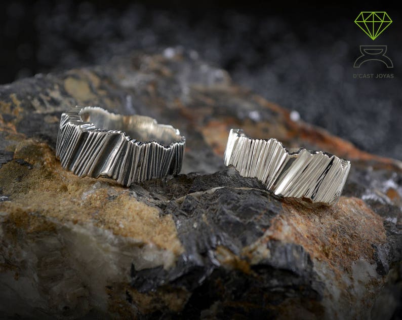 Contemporary jewelry Handcrafted ring Silver rustic band ring,Silver alliances Reticulated Sterling ring for men, Urban style ring