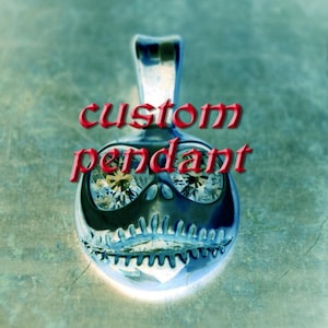 Custom Skellington pendant in 14k white gold. Reserved for K.H.Second payment