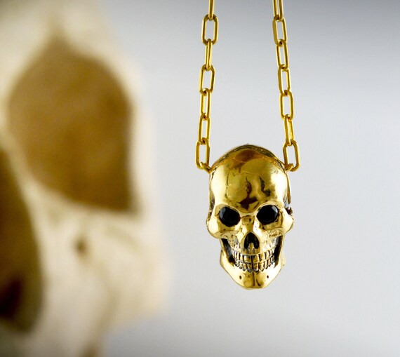 Gold Skull Pendant 14k and 18k Gold 