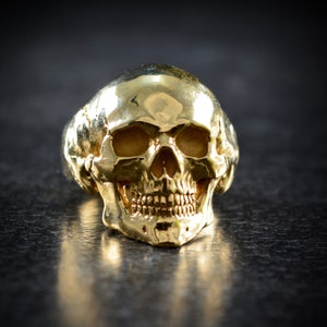 Handmade Gold Skull Ring: Memento Mori Jewelry