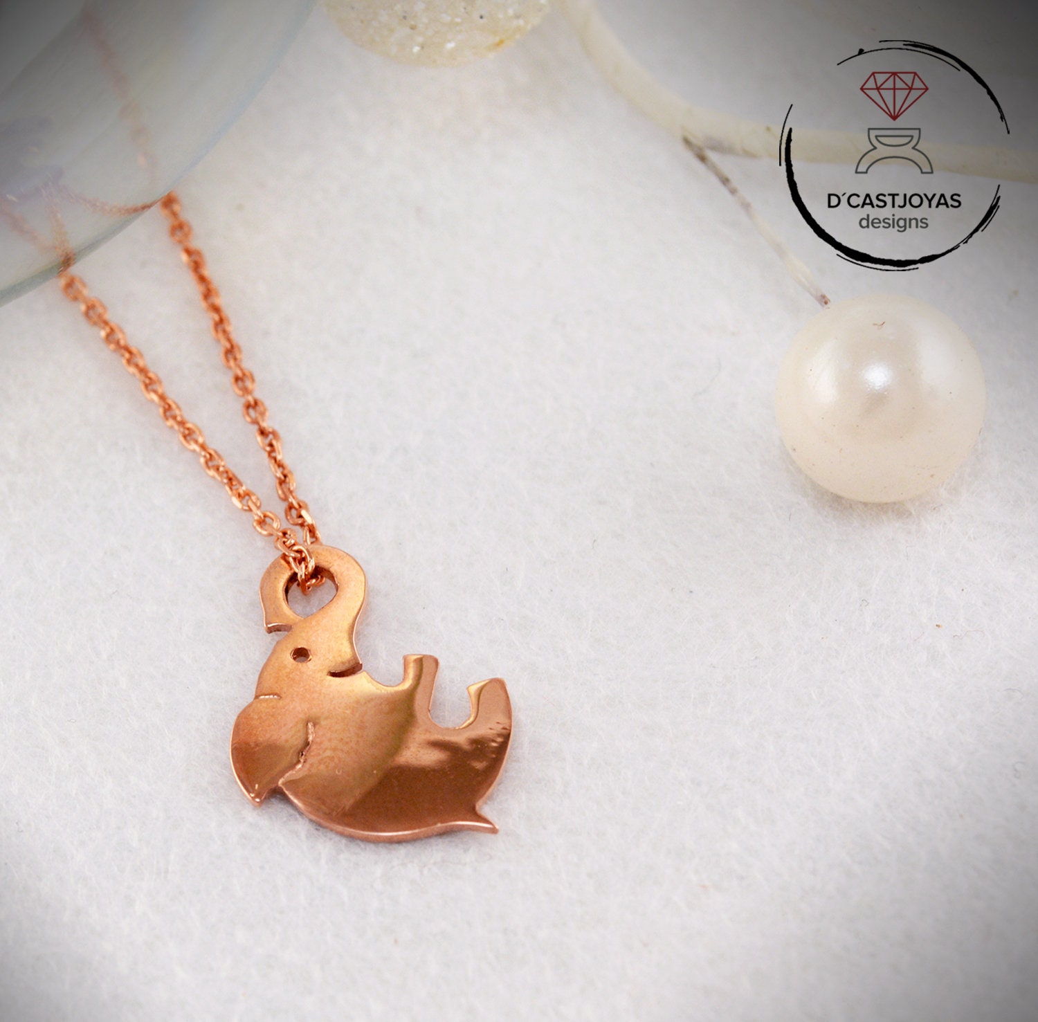 Christopher Necklace 14K Rose Gold-plated 925 Silver Saint Christopher Pendant with 18 Necklace Jewels Obsession St