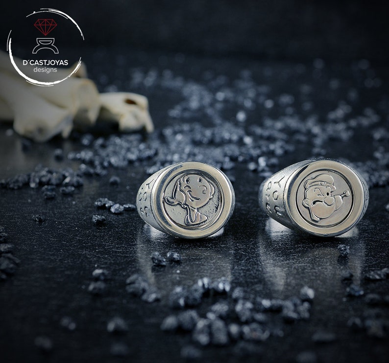 Custom silver rings set Matching rings set Etsy