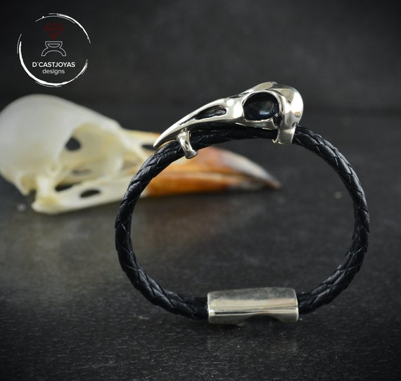Sterling Silver Raven Skull Bracelet Sterling Silver Raven Skull Bracelet
