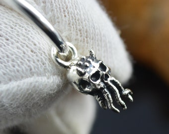 Tiny Cthulhu Hoop Earrings, Lovercraft Inspired Urban Jewelry, Punk Style