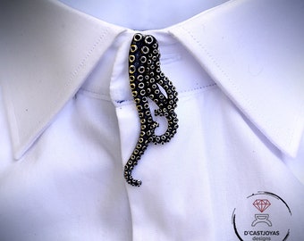 Sterling Silber Oktopus Brosche: Tentakel Anstecknadel