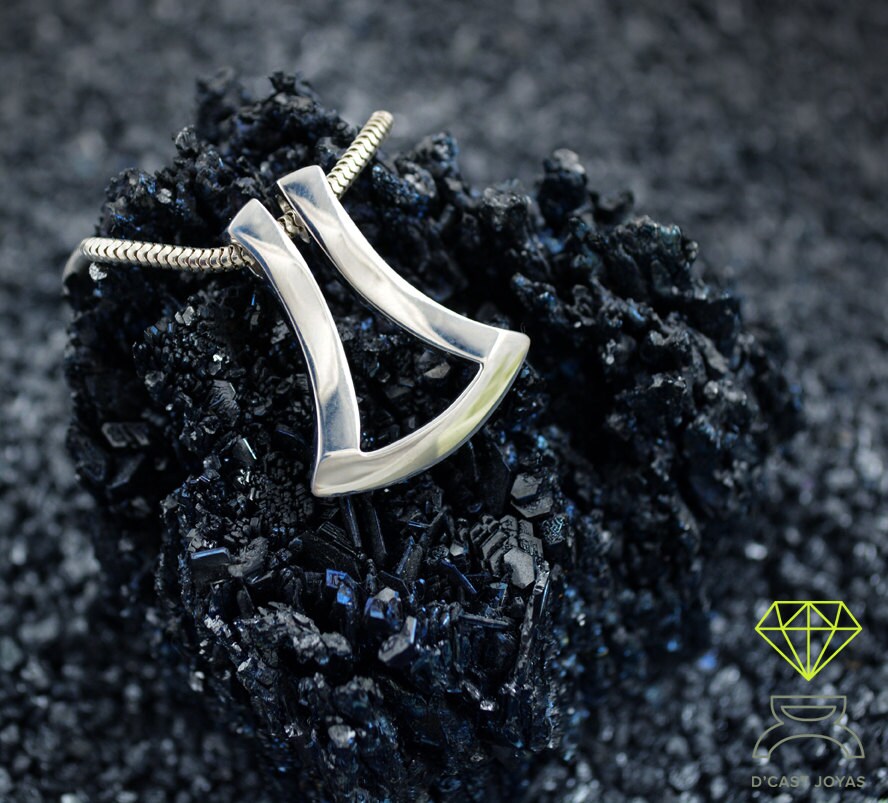 Solid Silver Ax Pendant, Modern Thor Ax - Etsy