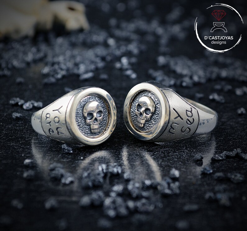 Custom silver rings set Matching rings set Etsy