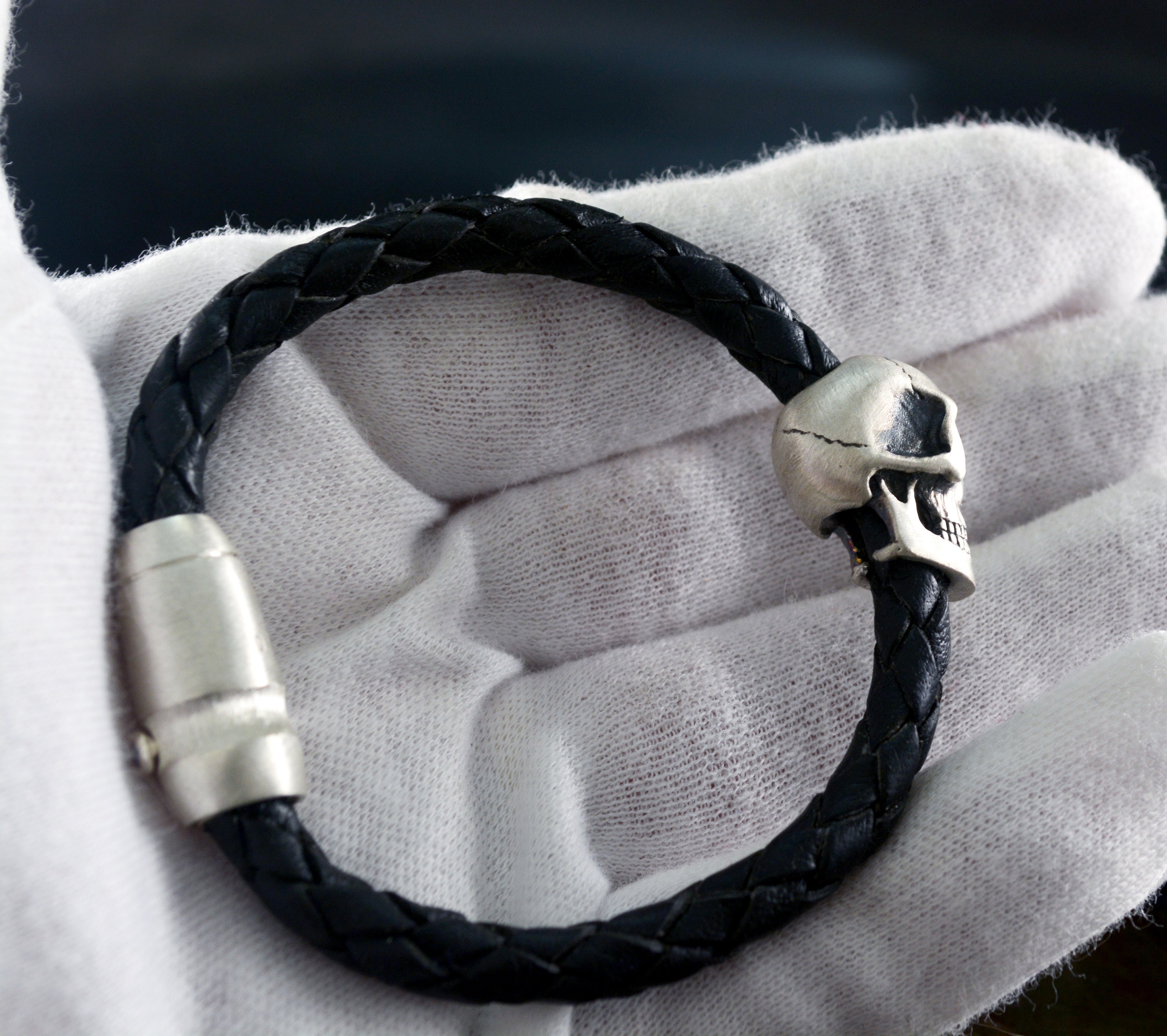 COOLSTEELANDBEYOND Estilo Gótico Para Hombre Y Mujer, Pulsera De Cuero Genuino Marrón, Cuero, No Aplica
