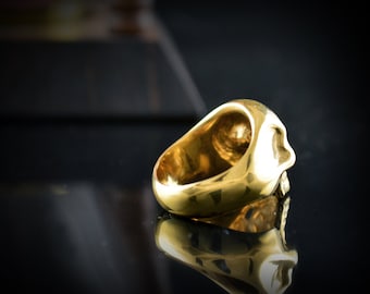 Anillo Calavera oro macizo de 10k, 14k y18k, Anillo calavera - Main Image