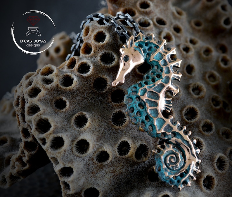 4,58g Pendentif Hippocampe coquille d'Ormeau (Abalone) Argent 925 - Montres & Bijoux