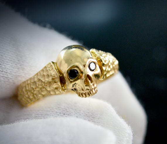 トレジャー4 / 14Kゴールドスカルリング スカルリング 14金 トレジャー4 / 14Kゴールドスカルリング - メルカリ