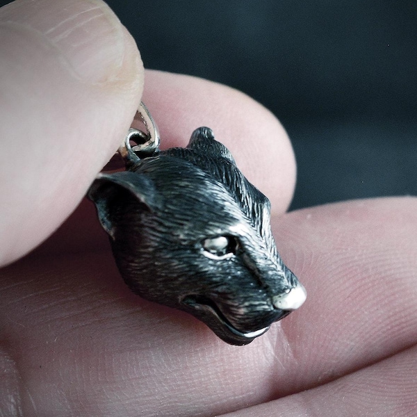 Sterling Silver Panther Pendant: Handmade Feline Necklace, Animal Totem