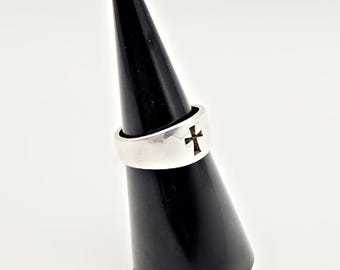 James Avery Crosslet Ring Sterling Silver Cross Band Size 5.5