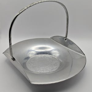 Vintage Embossed Aluminum Handled Serving Tray - Elegant Home Decor, Entertaining Essentials & Kitchen Accessory