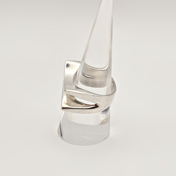 Sterling Silver Modernist Split Ring – Minimalist… - image 3