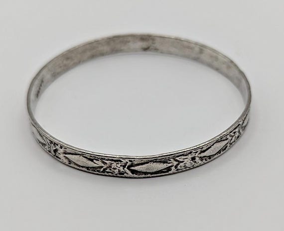 ヴィンテージ タスコ スターリングシルバー バングル – 刻印入り 925